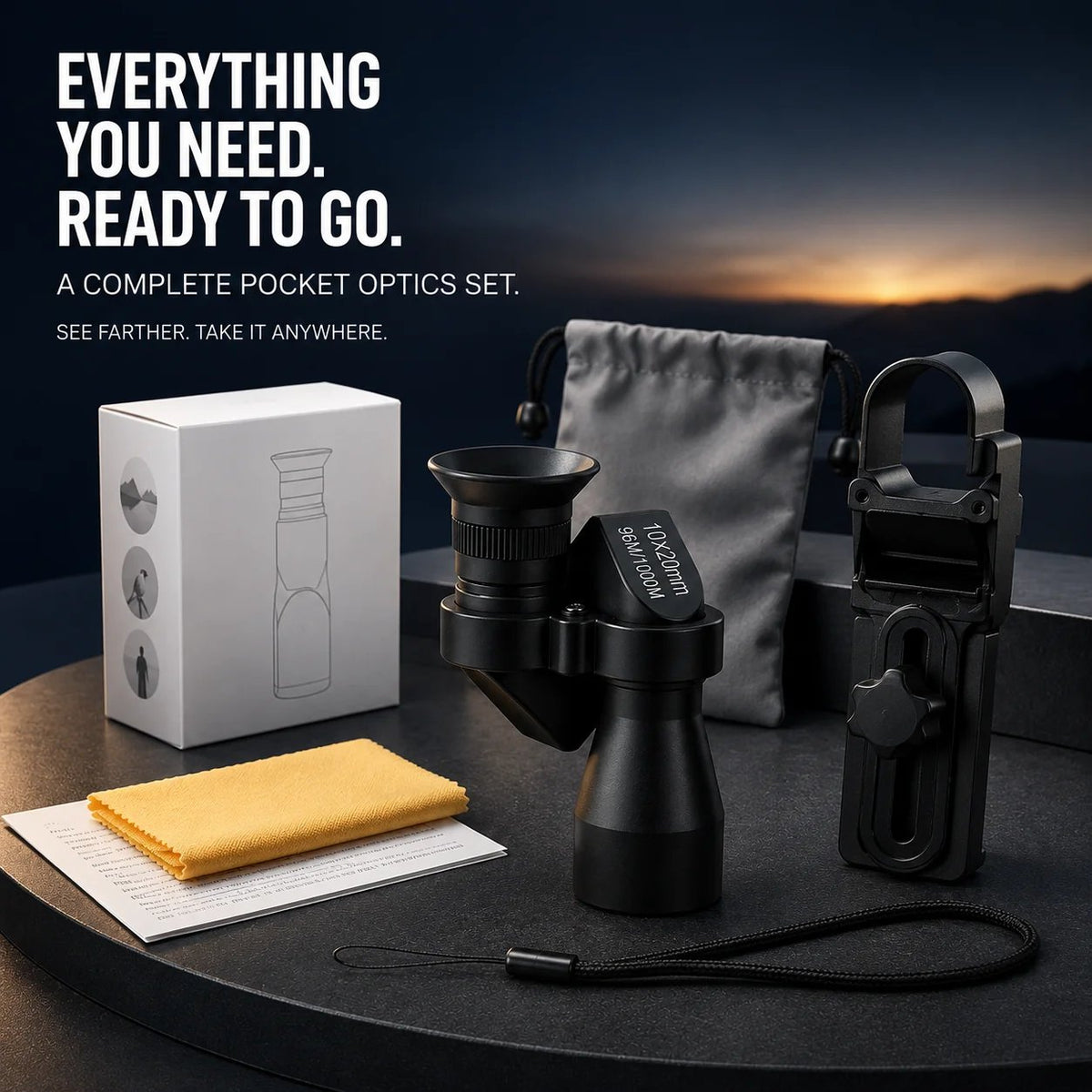π₯ Last Day 49% OFF π 10Γ20 Mini Monocular Phone Telescope β Pocket Long-Distance Viewer with Adjustable Smartphone Clip