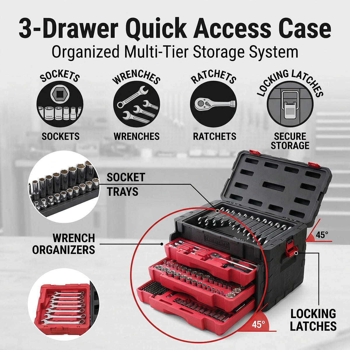 Craftsman 450-Piece Automotive Tool Set – Complete Garage & Repair Kit for Mechanics, DIY & Home Projects