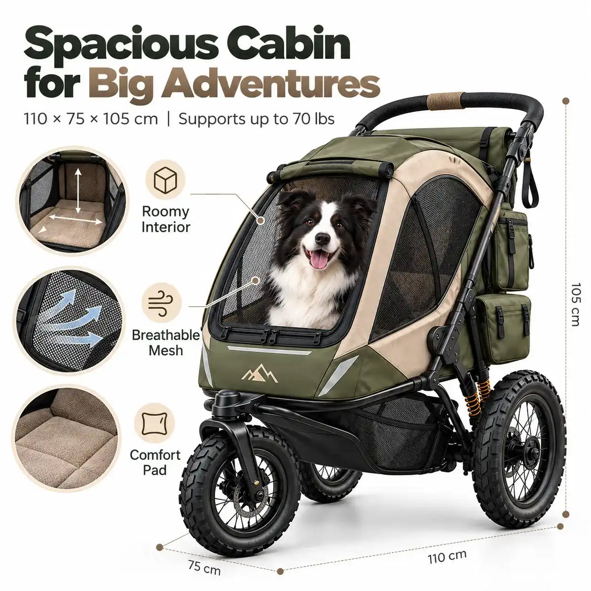 Wagcario™ TerraTrail Adventure Pet Jogger