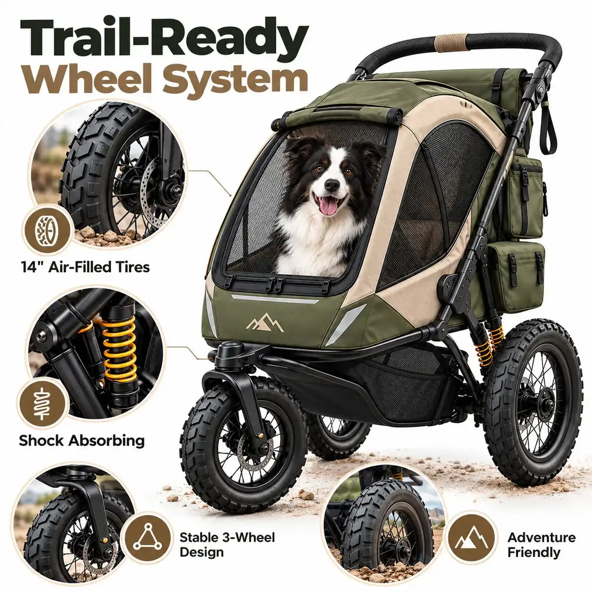 Wagcario™ TerraTrail Adventure Pet Jogger